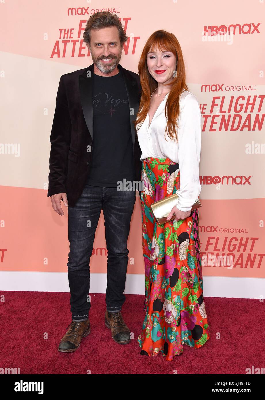 Hollywood, CA, US, 12/04/2022, Rob Benedict et Ruth Connell arrivent à la première de la saison 2 de la chaîne HBO « The Flight attendant » au Pacific Design Center à West Hollywood, CA © OConnor / AFF-USA.com Banque D'Images