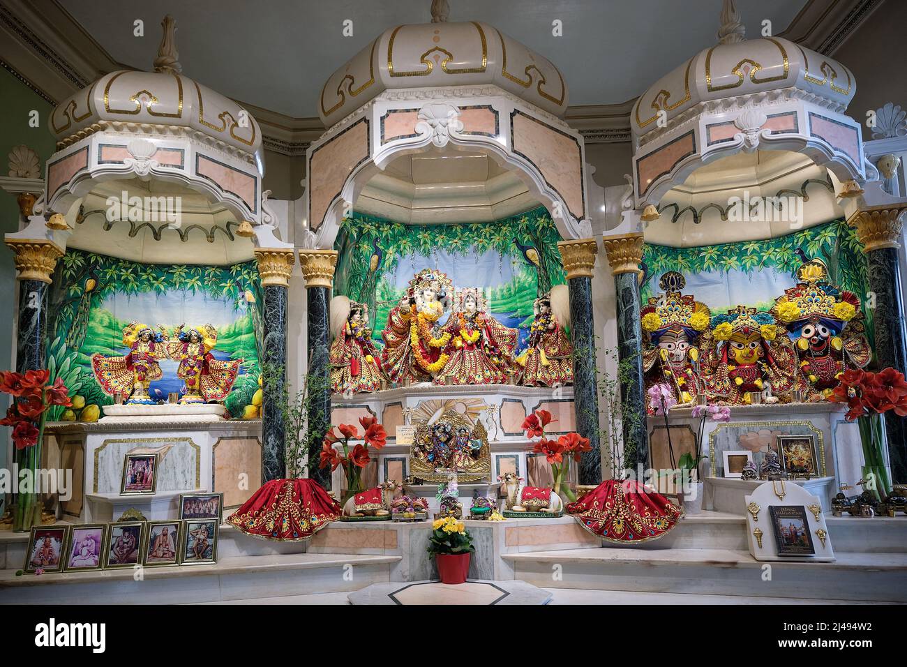 Hare Krishna Radhadesh Château de petite somme Durbuy Belgique Banque D'Images