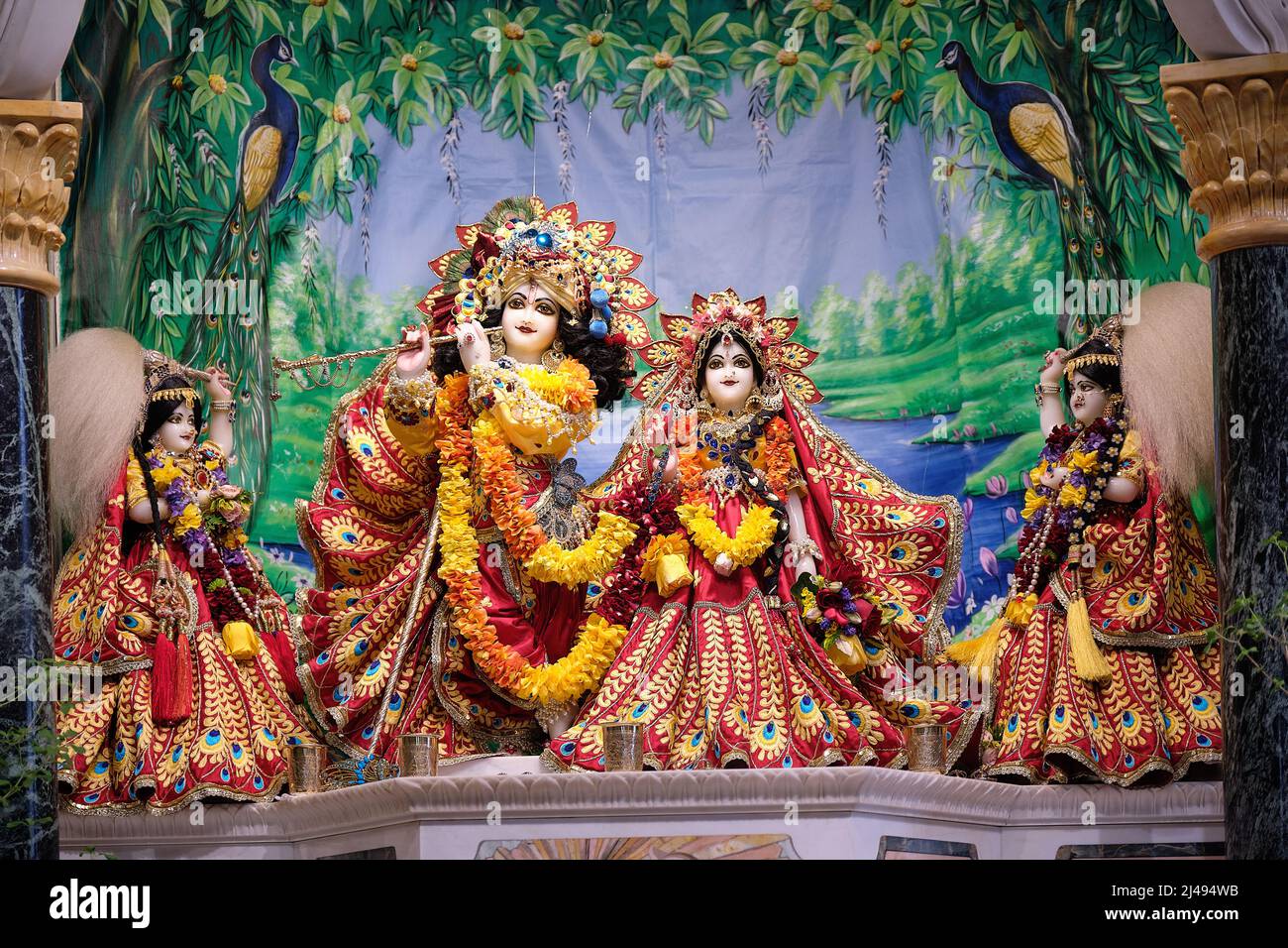 Hare Krishna Radhadesh Château de petite somme Durbuy Belgique Banque D'Images