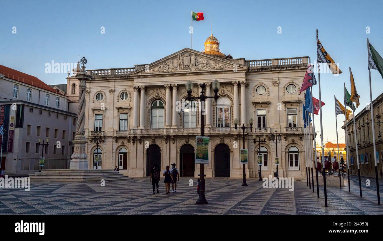 Hôtel de ville de Lisbonne, Baixa, Lisbonne, Portugal. Banque D'Images