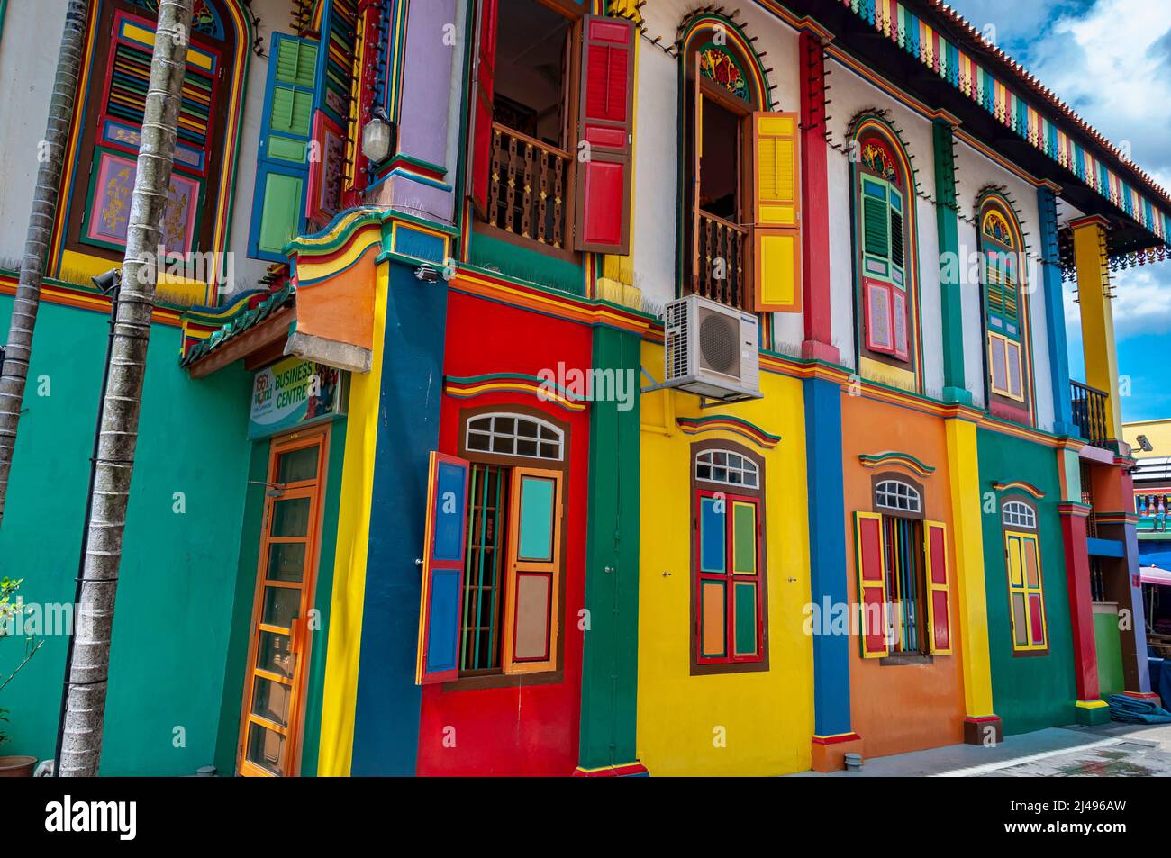 Maisons Peranakan, Singapour Banque D'Images