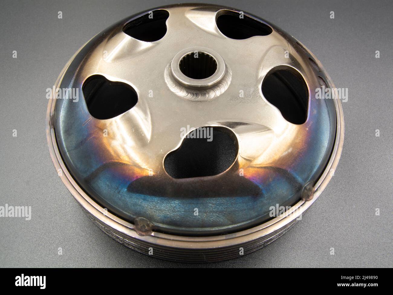 Pièces de fonction de moto embrayage couvercle de l'embrayage de scooter disque d'embrayage, pour les scooters italiens Banque D'Images