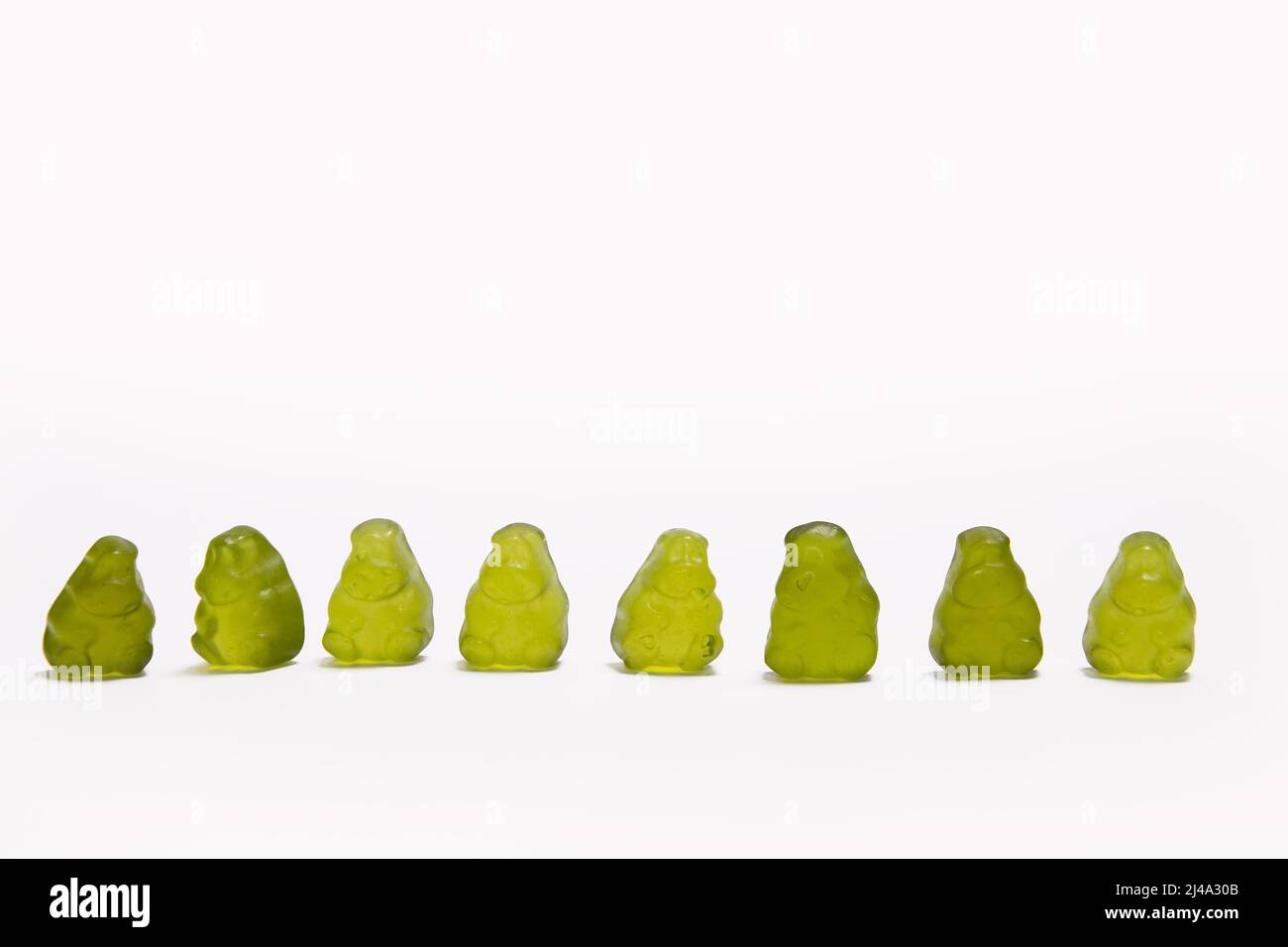 Bonbon vert hippo isolé sur blanc Banque D'Images