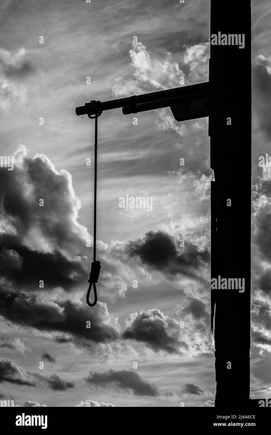 Le bruit du Hangman contre le ciel Banque D'Images