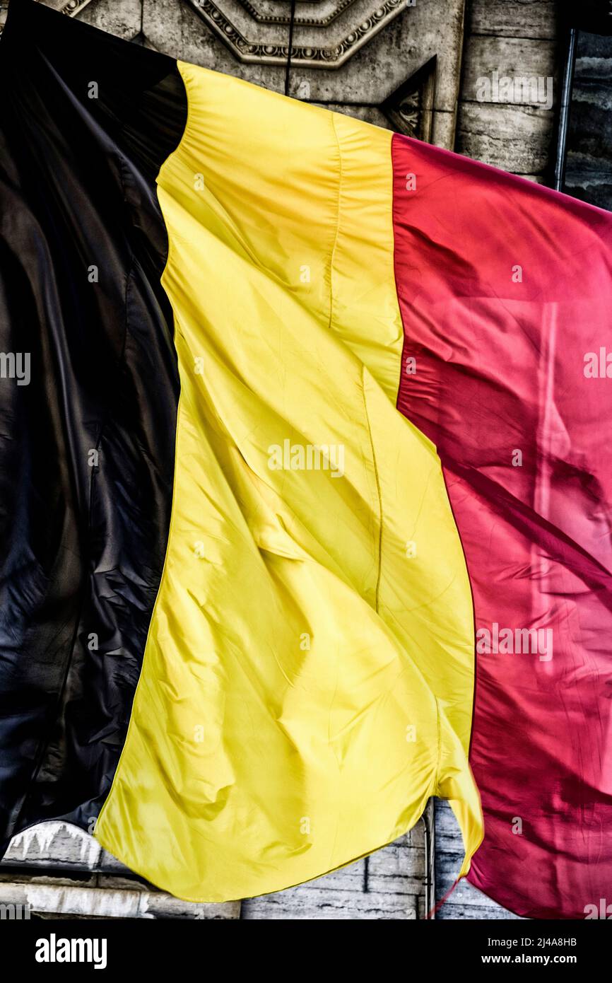 Drapeau drapeau | drapeau belge Banque D'Images