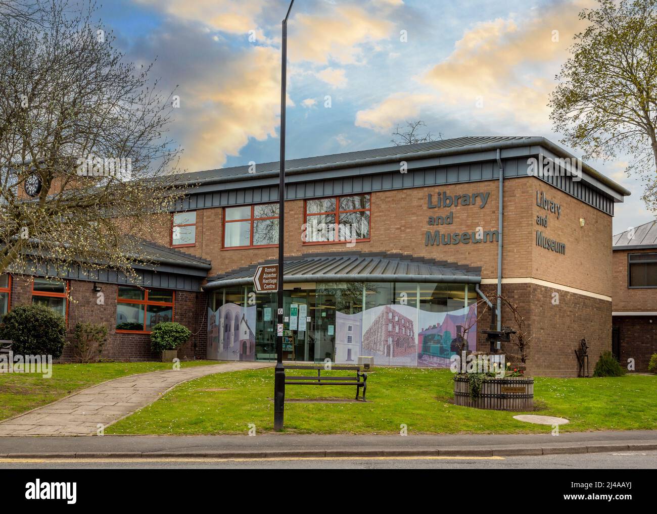Bibliothèque et musée d'Alcester à Alcester, Warwickshire, Angleterre. Banque D'Images