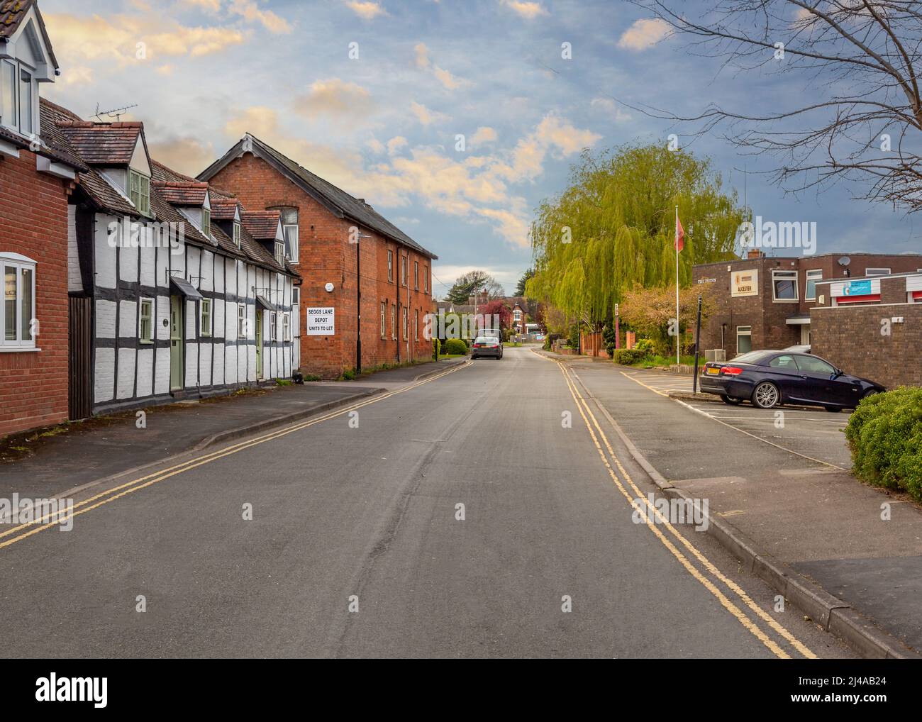 Segs Lane à Alcester, Warwickshire, Angleterre. Banque D'Images