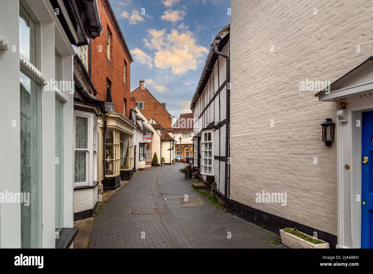 Butter Street à Alcester, Warwickshire, Angleterre. Banque D'Images