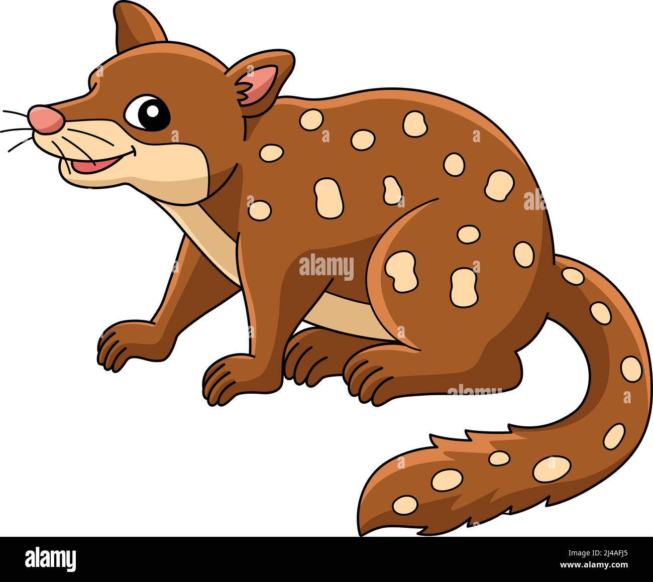 Motif animal de Tiger Quoll, couleur Clipart Illustration de Vecteur