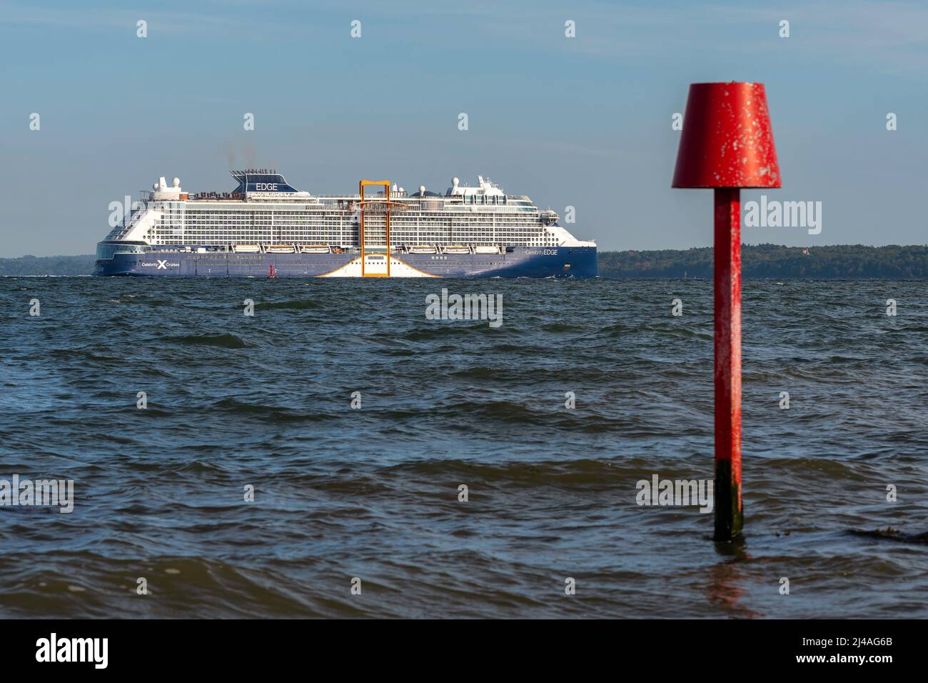 Celebrity Edge est un bateau de croisière de classe Edge exploité par Celebrity Cruises - mai 2019. Banque D'Images