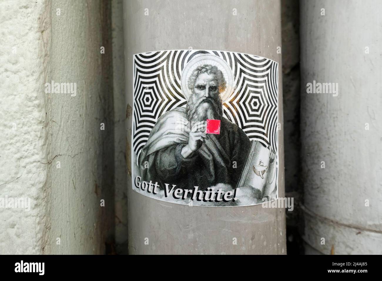 Sticker, dieu éviter, Berlin, Allemagne Banque D'Images