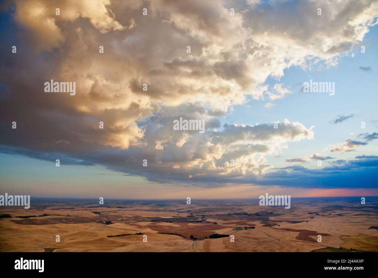 Une vue de la Palouse du haut de Steptoe Butte dans l'Est de Washington, USA Banque D'Images