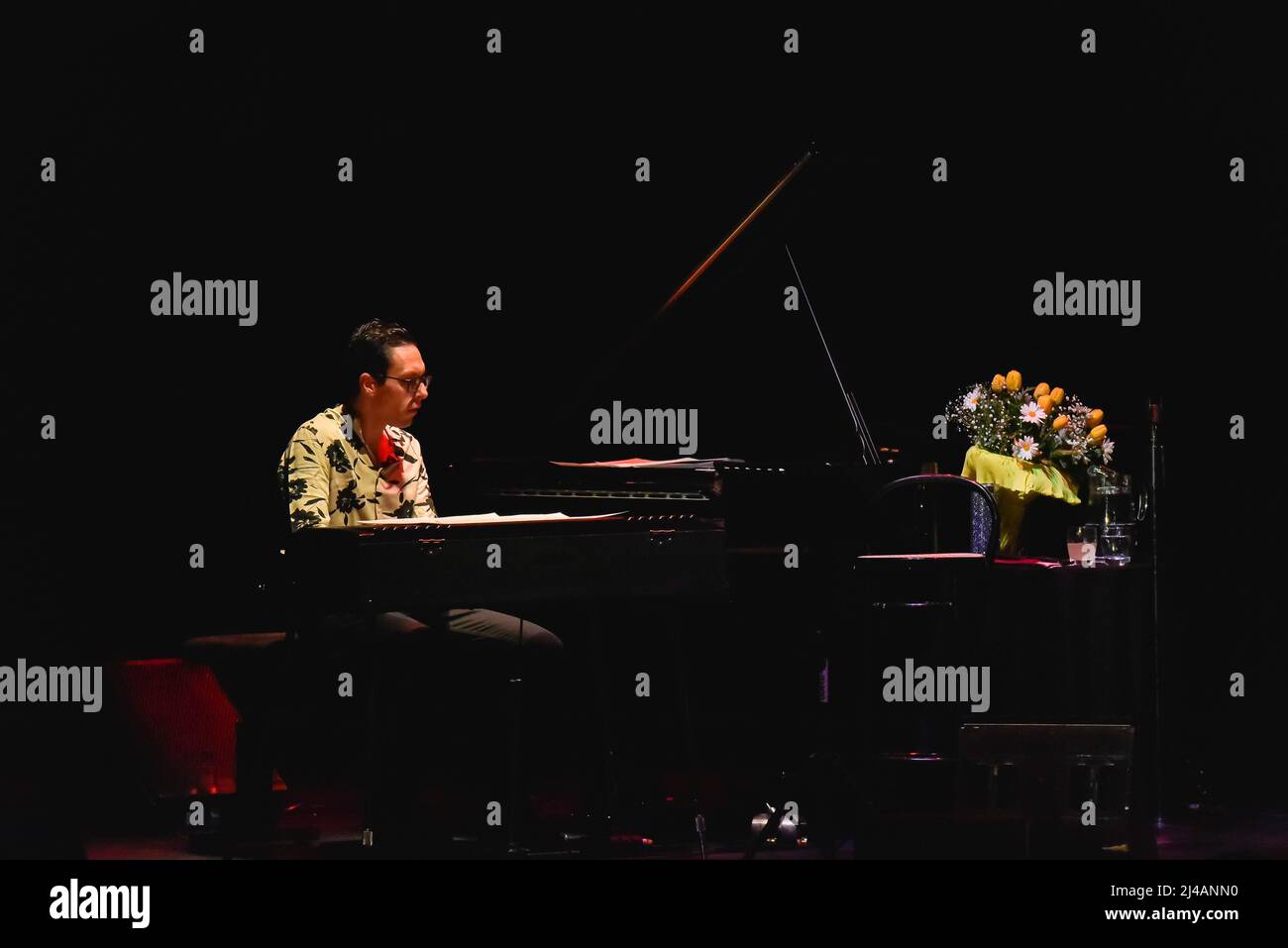 12 avril 2022, Rome, Italie: Claudio Filippini lors du concert de Dee Dee Bridgewater à l'Auditorium Parco della Musica à Rome, Italie.12 avril 2022 (Credit image: © Roberto Bettacchi/Pacific Press via ZUMA Press Wire) Banque D'Images