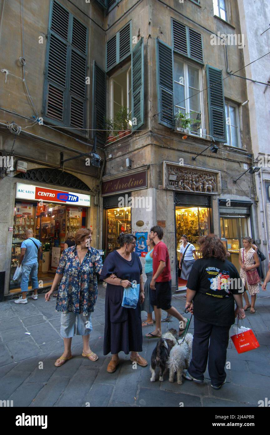 Gênes, Italie 05/07/2005: Carruggi. ©Andrea Sabbadini Banque D'Images
