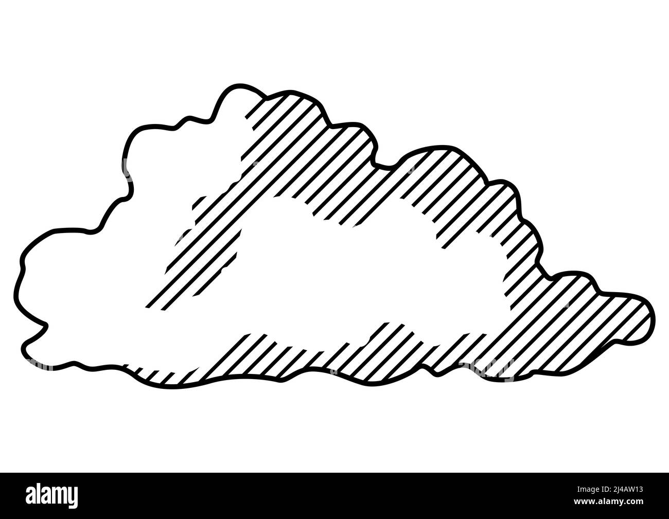Image stylisée du nuage. Illustration naturelle. Style abstrait. Illustration de Vecteur