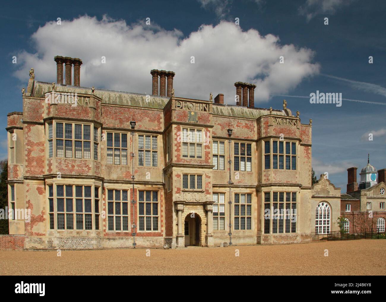 Felbrigg Hall, Norfolk, au soleil du printemps Banque D'Images