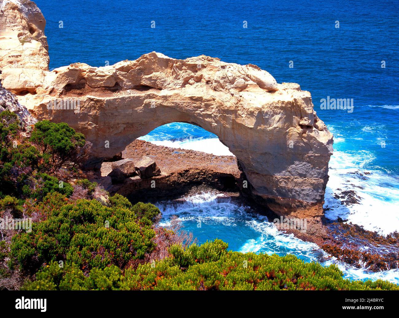 Formations de calcaire, Great Ocean Road, Port Campbell, Victoria Australie Banque D'Images