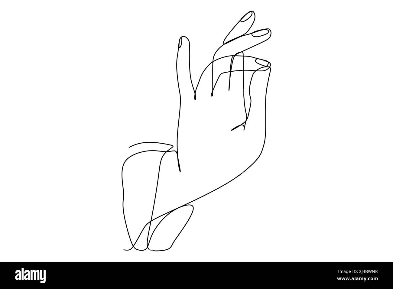Une seule ligne continue de bouddhas mudras main gestuelle isolée sur fond blanc. Illustration vectorielle à deux mains ouvertes ensemble. Illustration de Vecteur