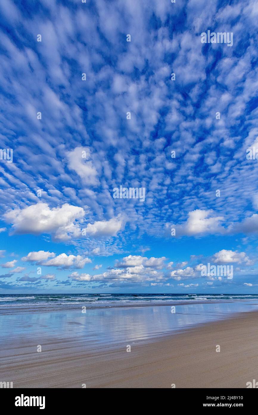 75 km de plage sur Fraser Island, Queensland, Australie Banque D'Images