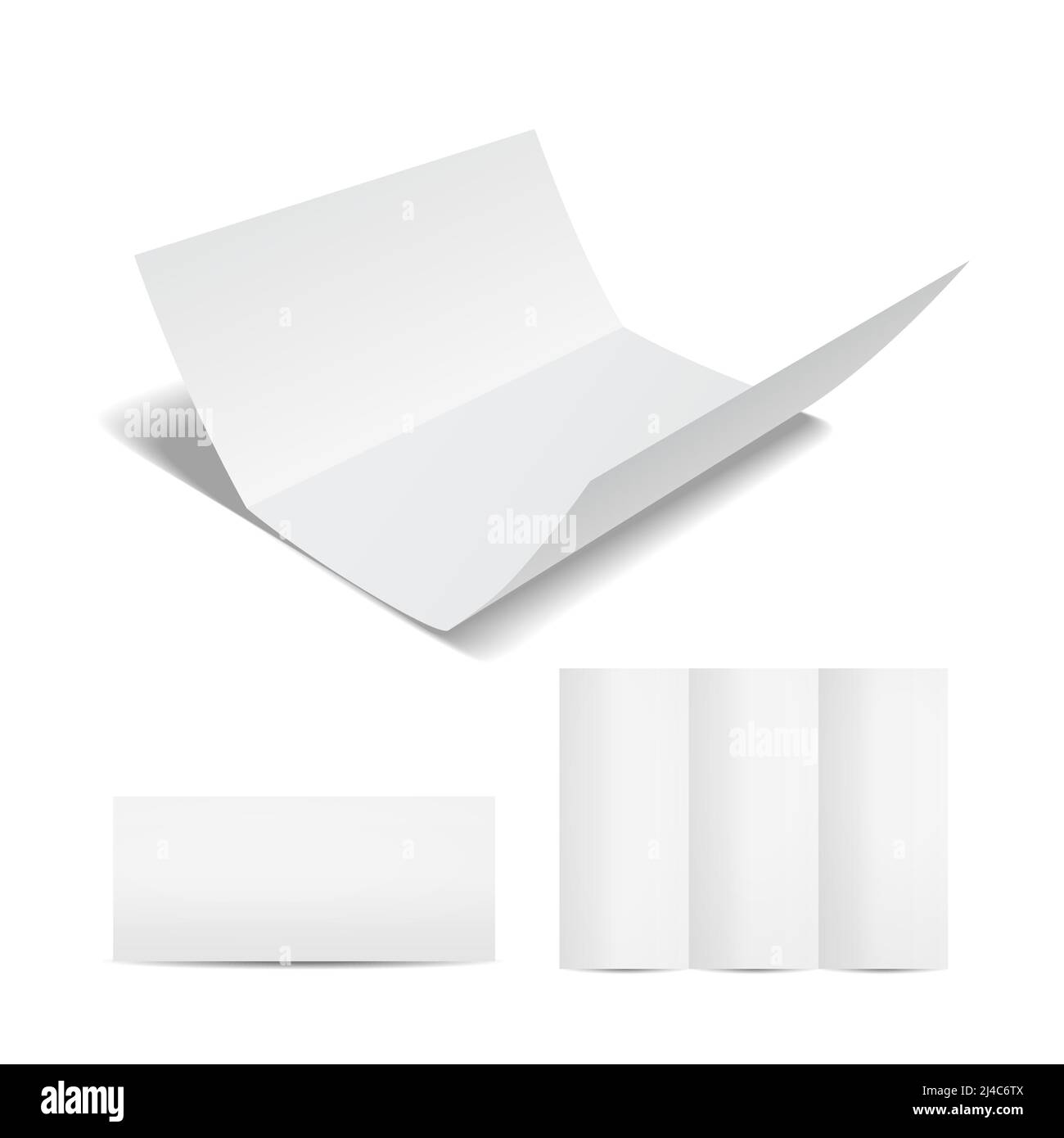 Brochure blanche vierge ou mod le de circulaire avec une feuille 
