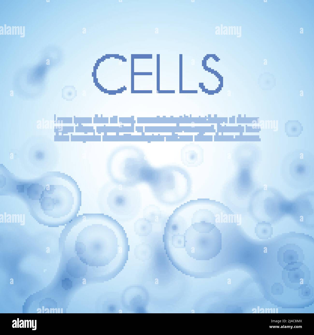Fond de cellule bleu. Vie et biologie, médecine scientifique, recherche moléculaire adn. Illustration vectorielle Illustration de Vecteur