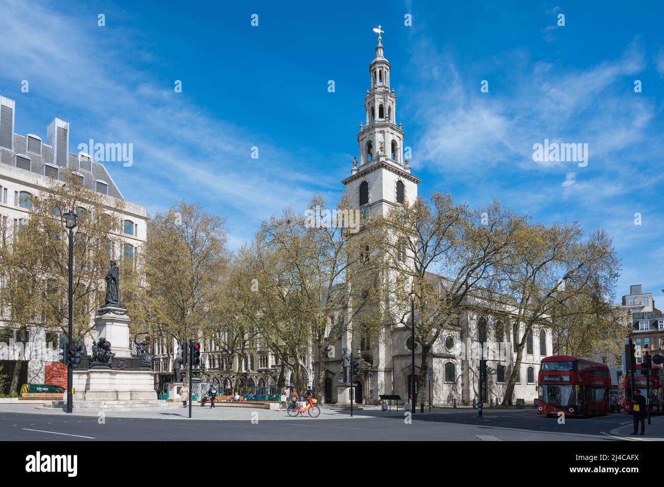 Église Saint-Clément-Danes, Église centrale de la Royal Air Force. Strand, Londres, Angleterre, Royaume-Uni. Banque D'Images