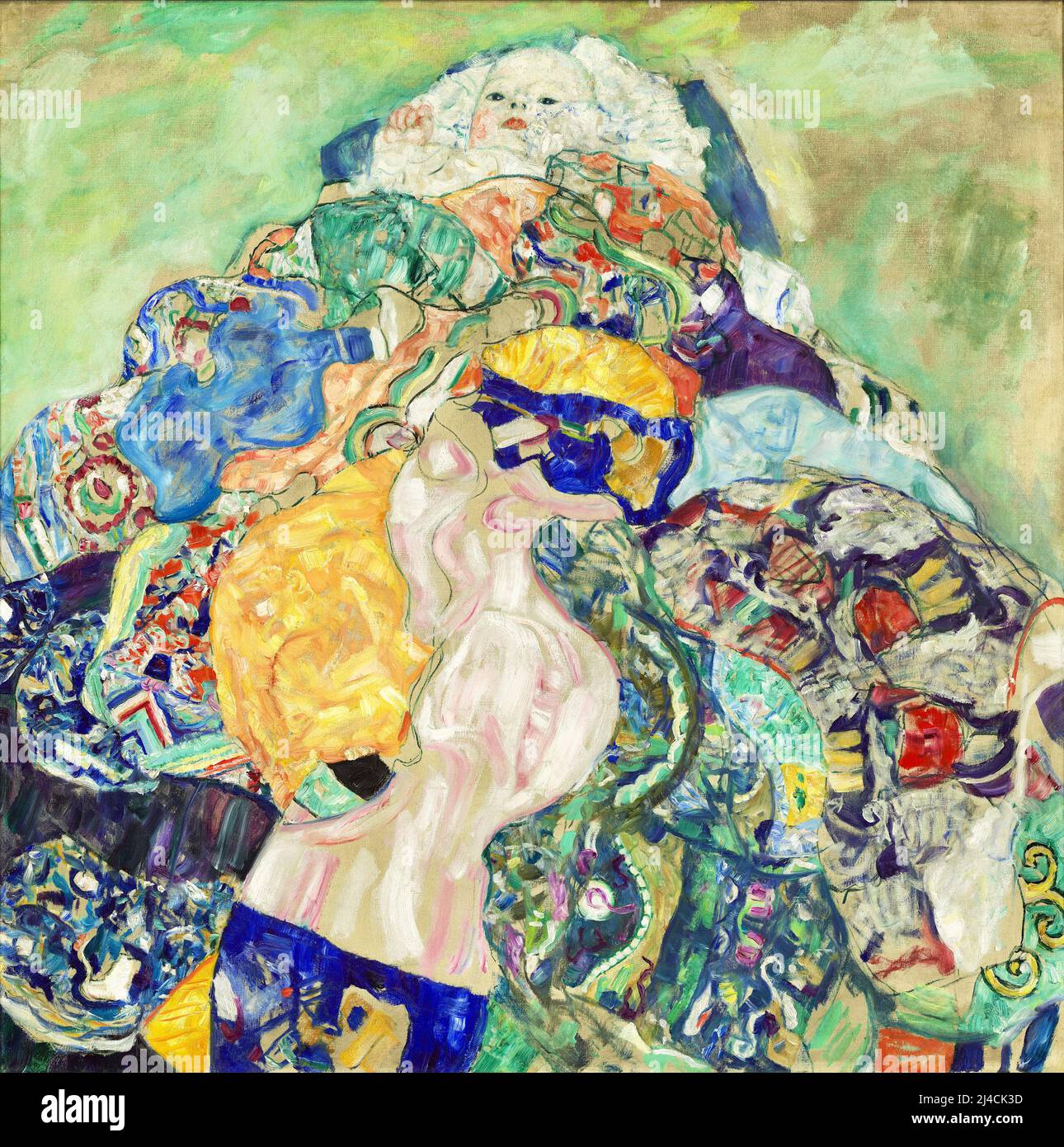 Gustav Klimt - bébé - berceau - 1917-1918 Banque D'Images