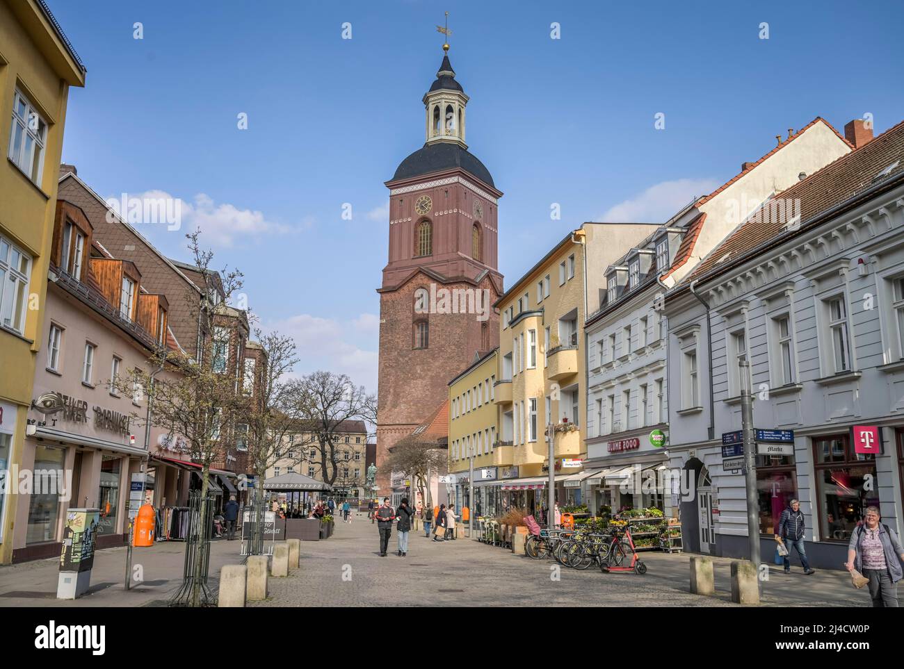 Zone piétonne, rue commerçante, Carl-Schurz-strasse, vieille ville, Spandau, Berlin, Allemagne Banque D'Images