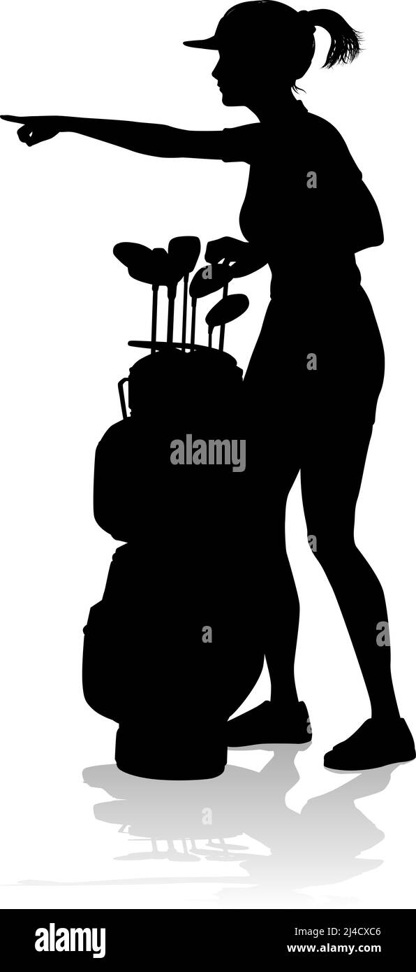 Sports Golf golfeur Personne Silhouette Illustration de Vecteur