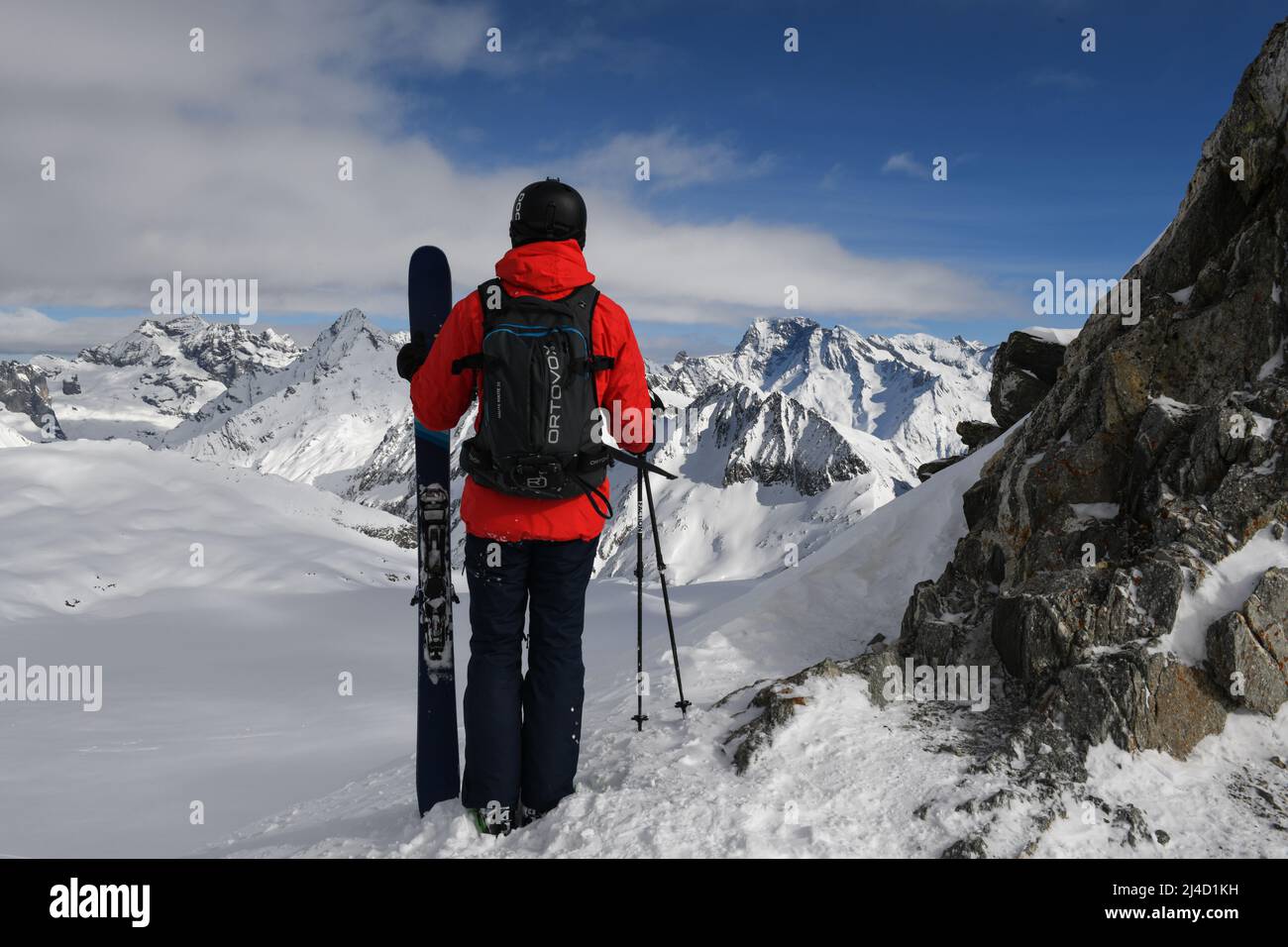 Ski dans la région de Toedi en Suisse Banque D'Images