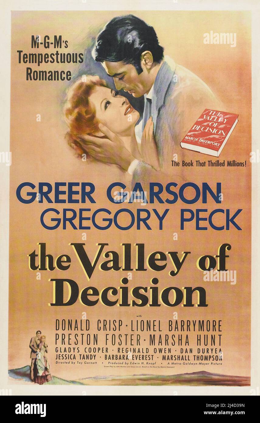 GREER GARSON et GREGORY PECK dans LA VALLÉE DE LA DÉCISION (1945), dirigé par TAY GARNET. Crédit: METRO-GOLDWYN-MAYER / Album Banque D'Images