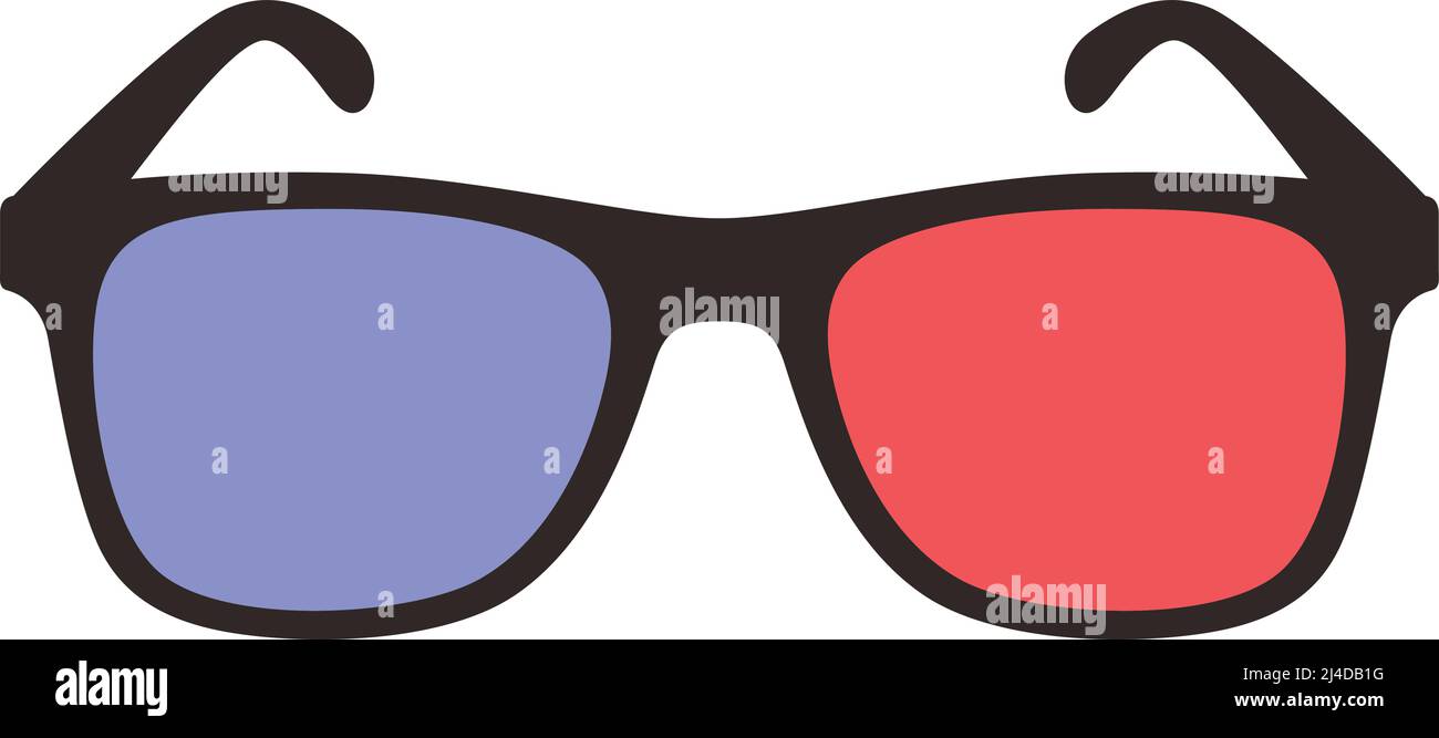 Cinéma film réaliste 3D lunettes d'illustration Illustration de Vecteur