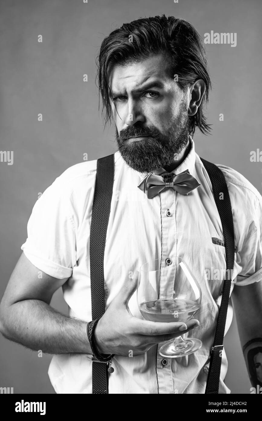 Homme ivre cravate Banque d'images noir et blanc - Alamy