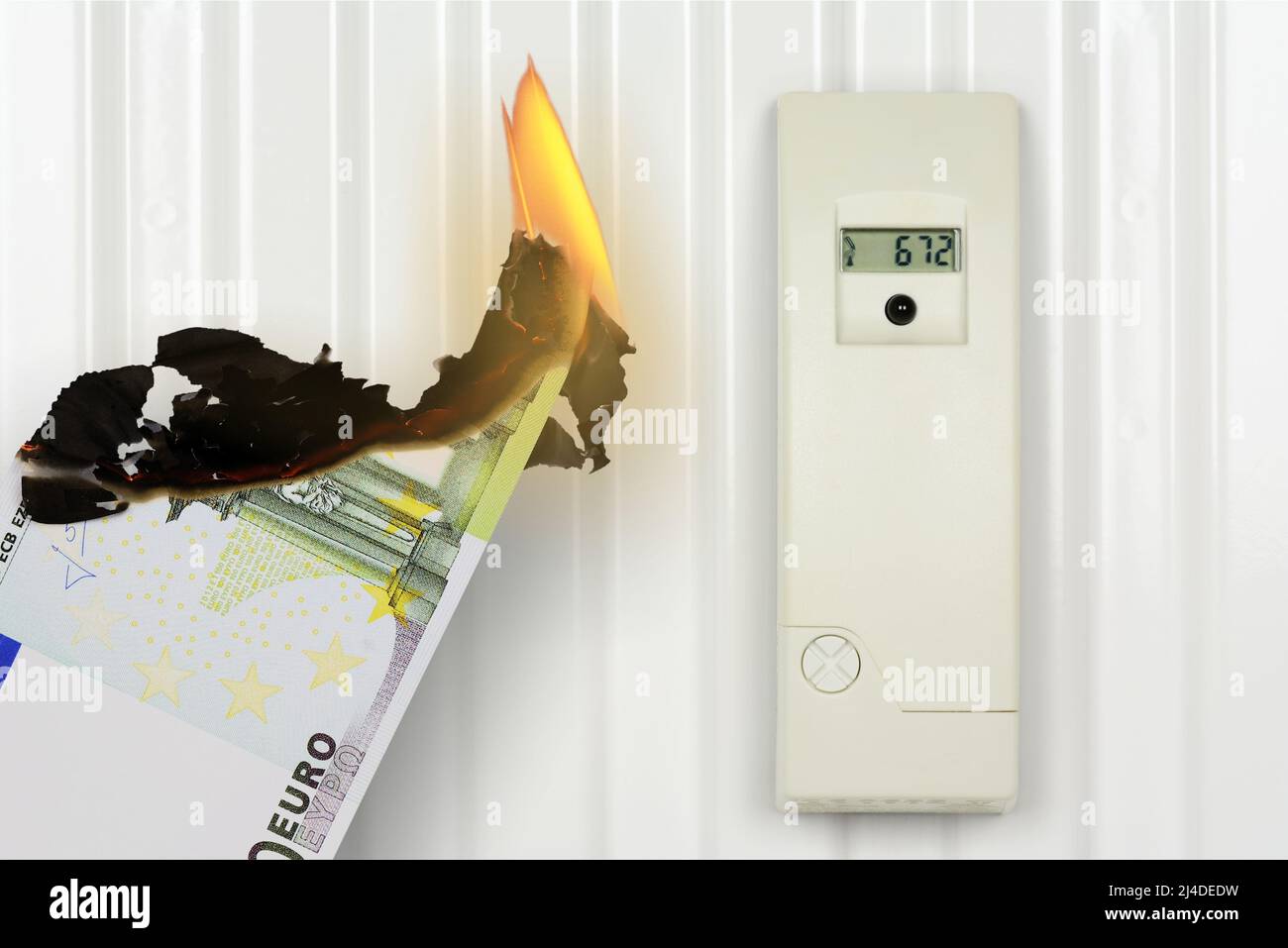 Image symbolique sur le sujet des coûts de chauffage élevés Banque D'Images