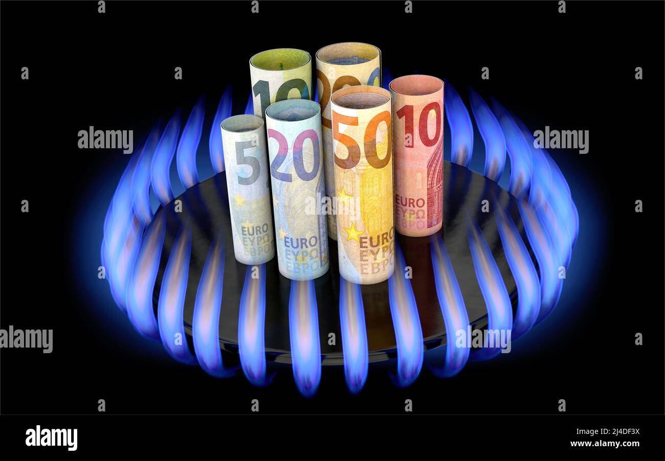 Image symbolique sur le sujet de la hausse des coûts de l'énergie Banque D'Images