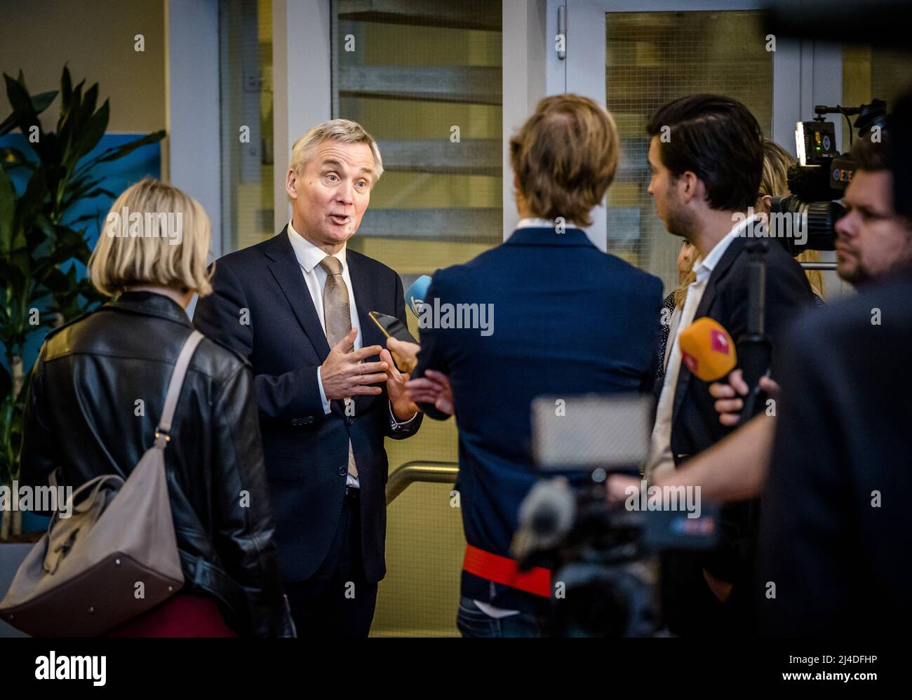 2022-04-14 14:23:06 LA HAYE - Eric van der Burg, Secrétaire d'Etat à l'asile et à la migration, après le Conseil hebdomadaire des Ministres. Taille BART ANP pays-bas sortie - belgique sortie Banque D'Images