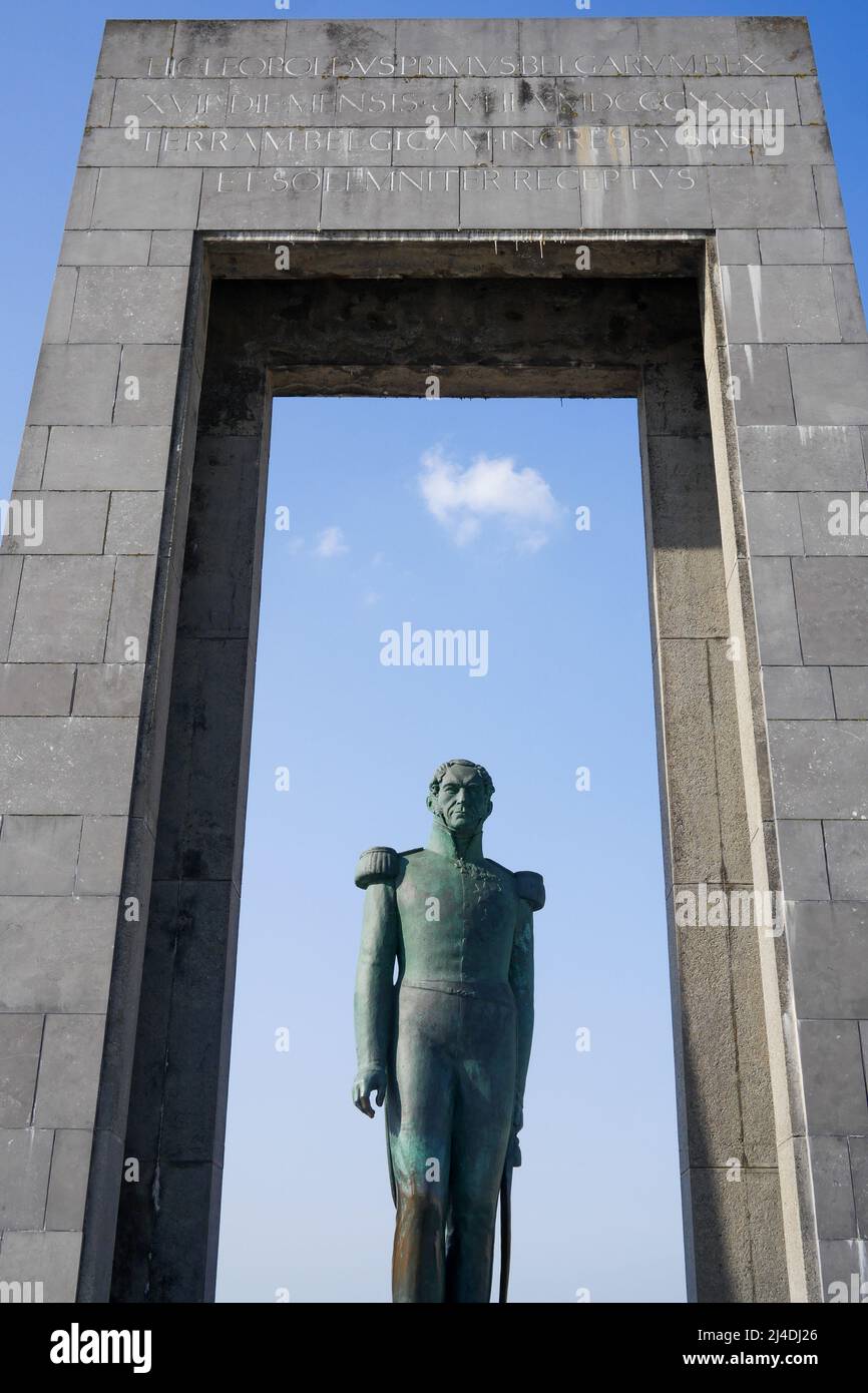 Monument au Roi Léopold 1st, de panne - la panne, Belgique Banque D'Images