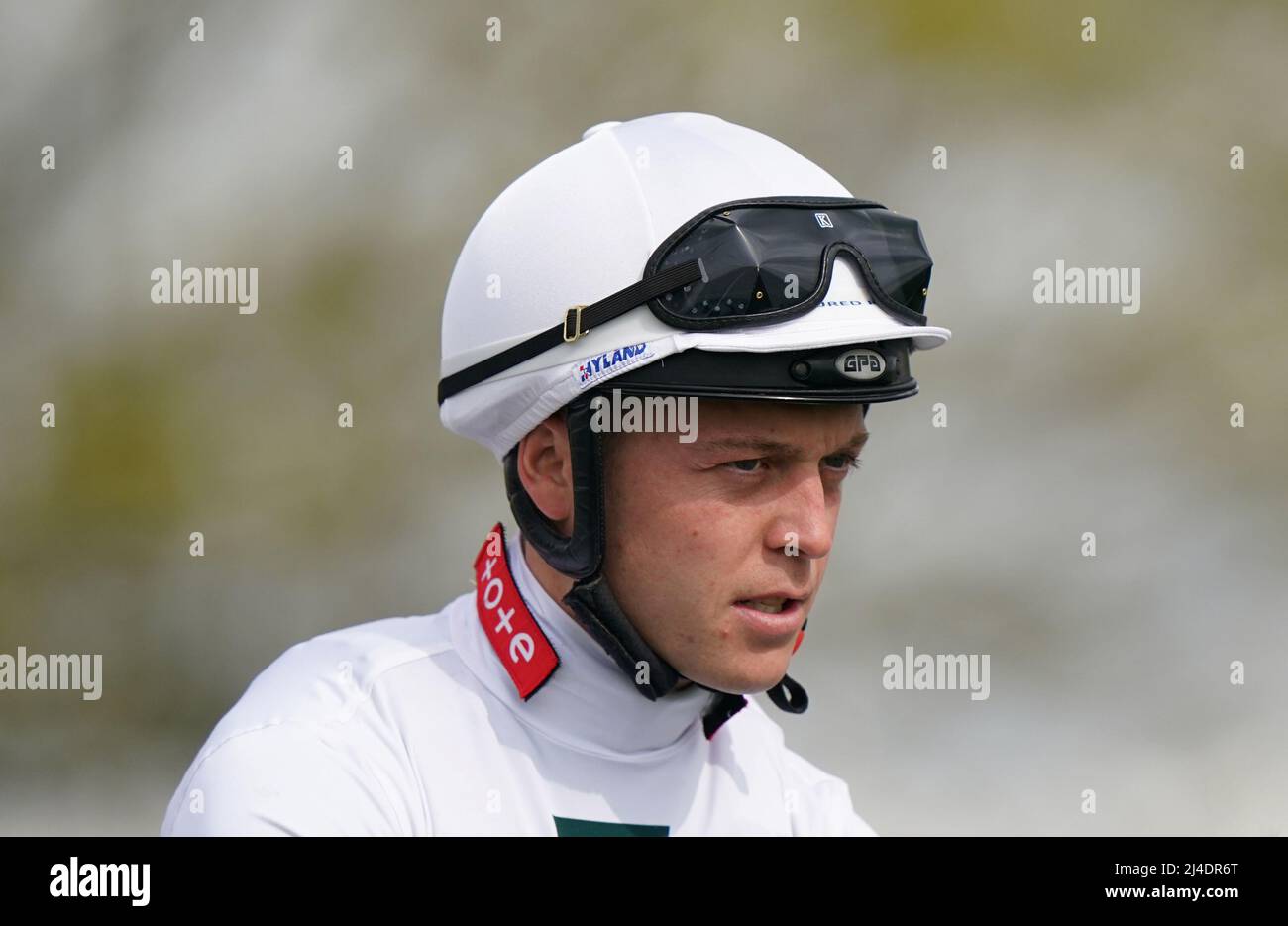 Jockey Ray Dawson le troisième jour de la réunion Craven de bet365 à l'hippodrome de Newmarket, Newmarket. Date de la photo : jeudi 14 avril 2022. Banque D'Images