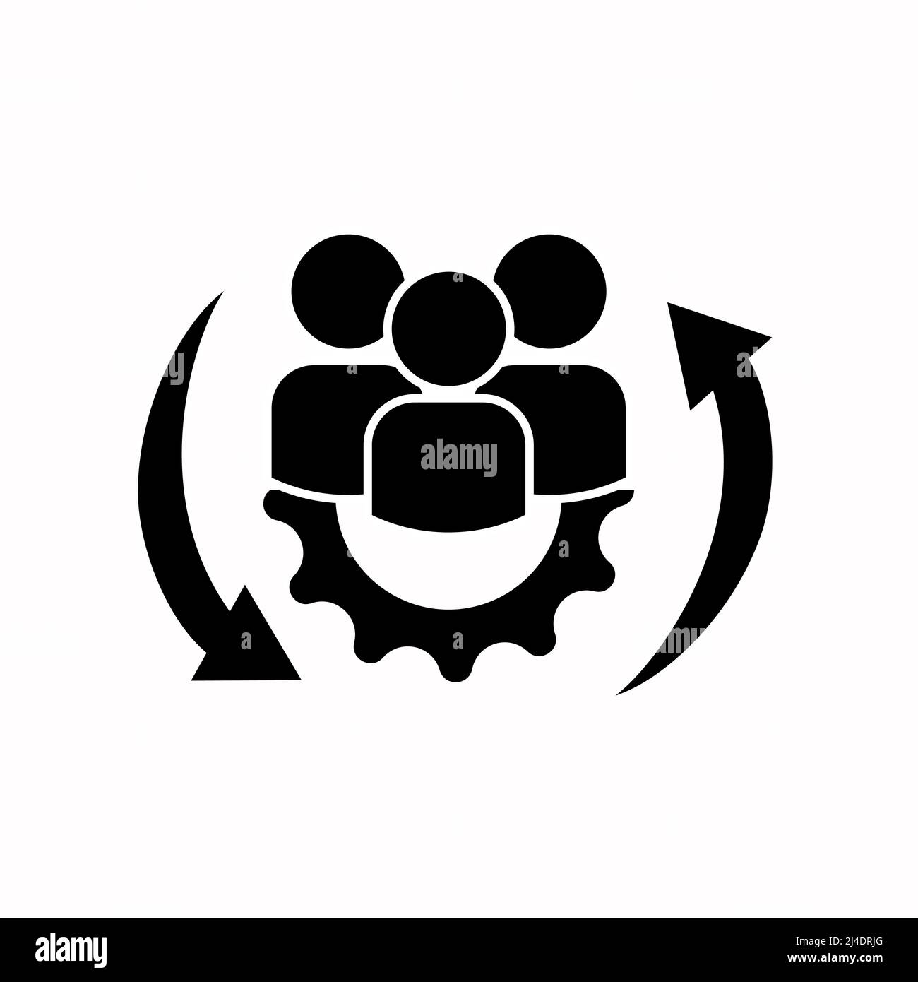 Illustration de la conception du symbole vectoriel d'icône de travail d'équipe Illustration de Vecteur