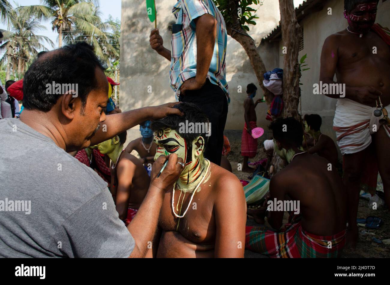 Le rituel du Gajan au Bengale occidental, en Inde. Banque D'Images