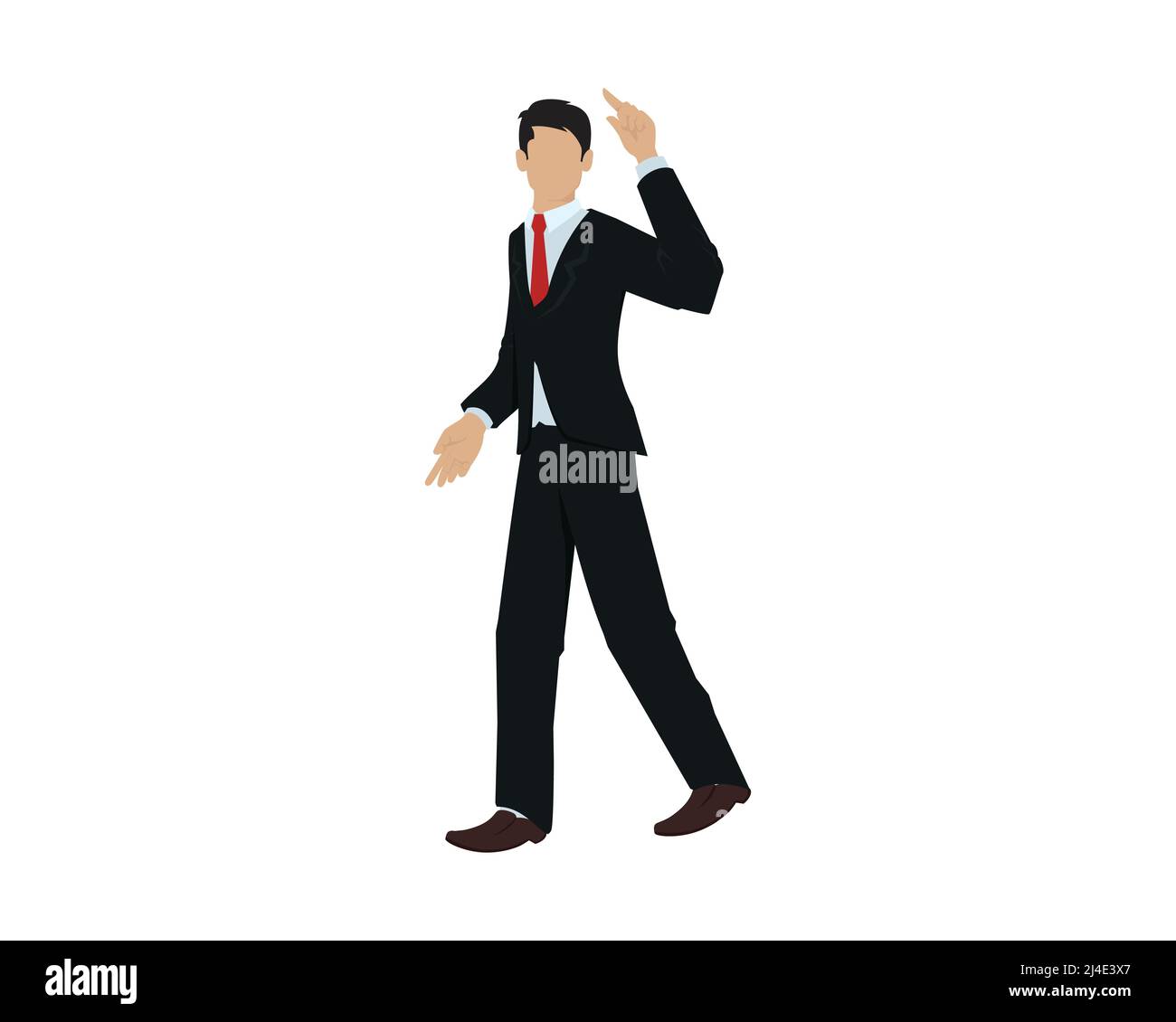 PDG ou employé avec Cool Walking Gesture Illustration Vector Illustration de Vecteur