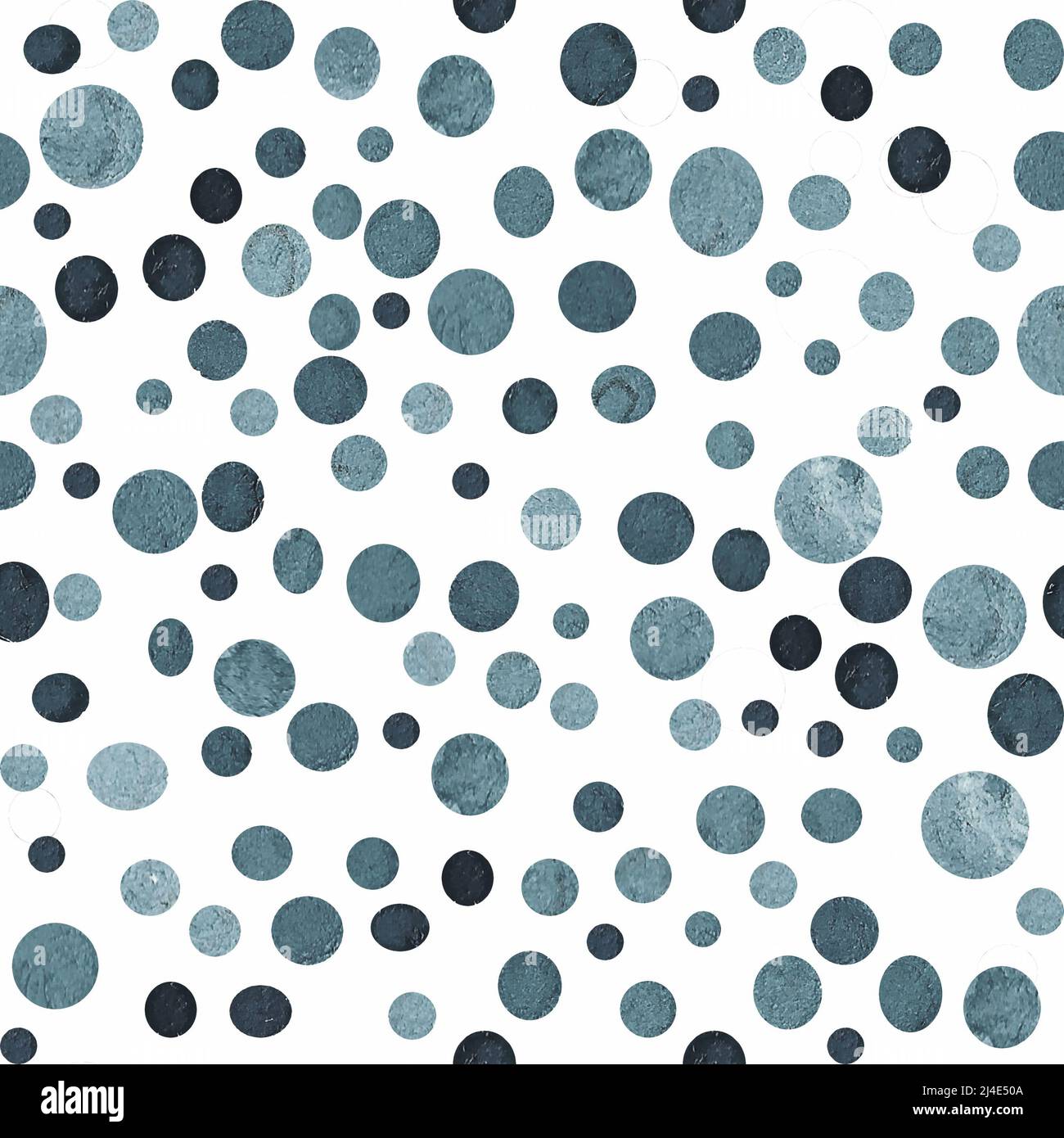 motif bleu isolé aquarelle différentes bulles Banque D'Images