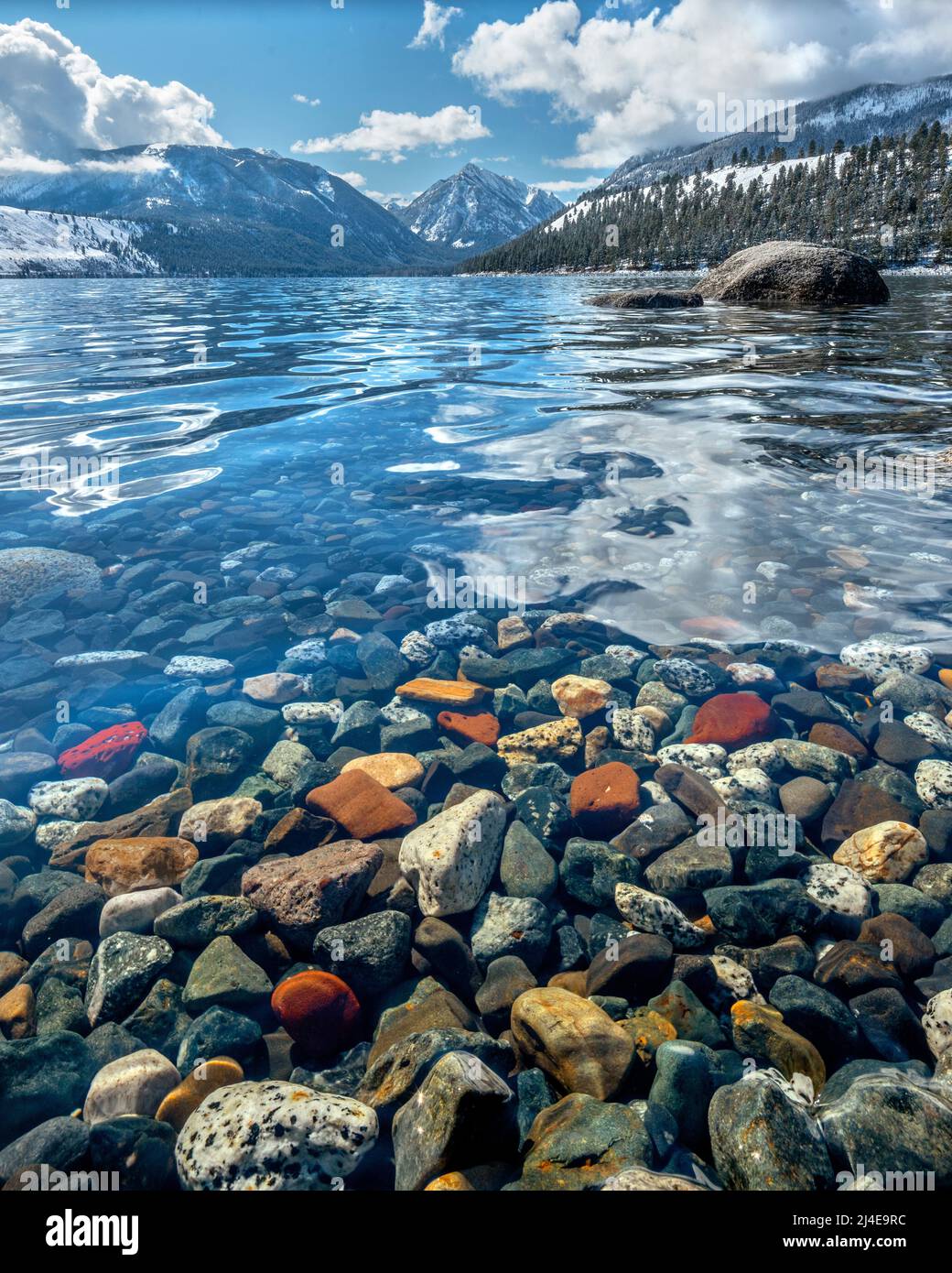 Lac Wallowa et montagnes Wallowa, Oregon Banque D'Images