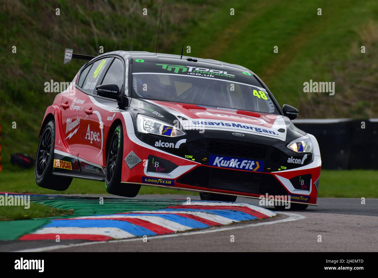 Ollie Jackson, Ford Focus ST, BTCC rebondit à l'action pour la saison de course 2022, BTCC, British Touring car Championship, le jour du lancement Banque D'Images