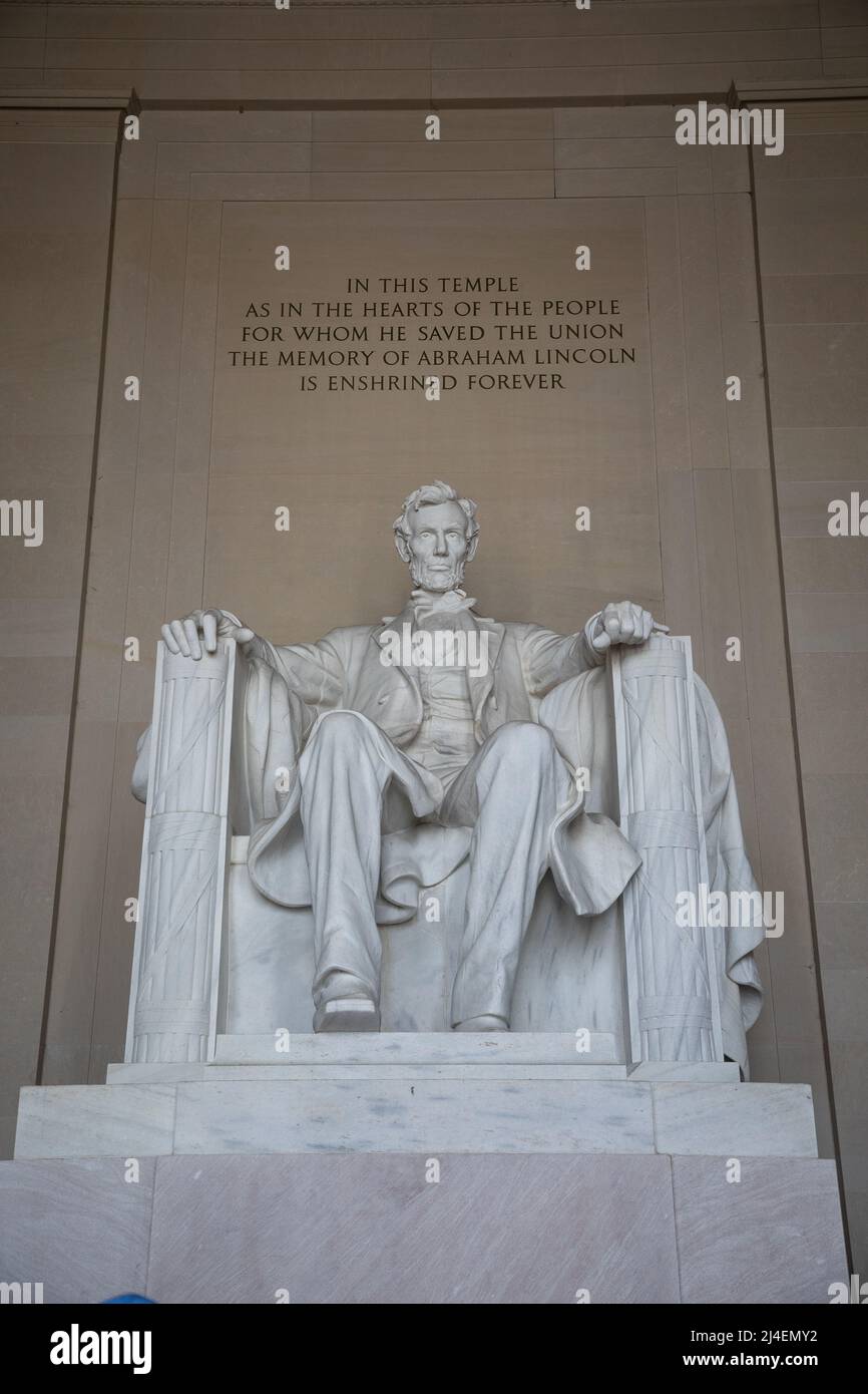 Le Lincoln Memorial à Washington DC Banque D'Images