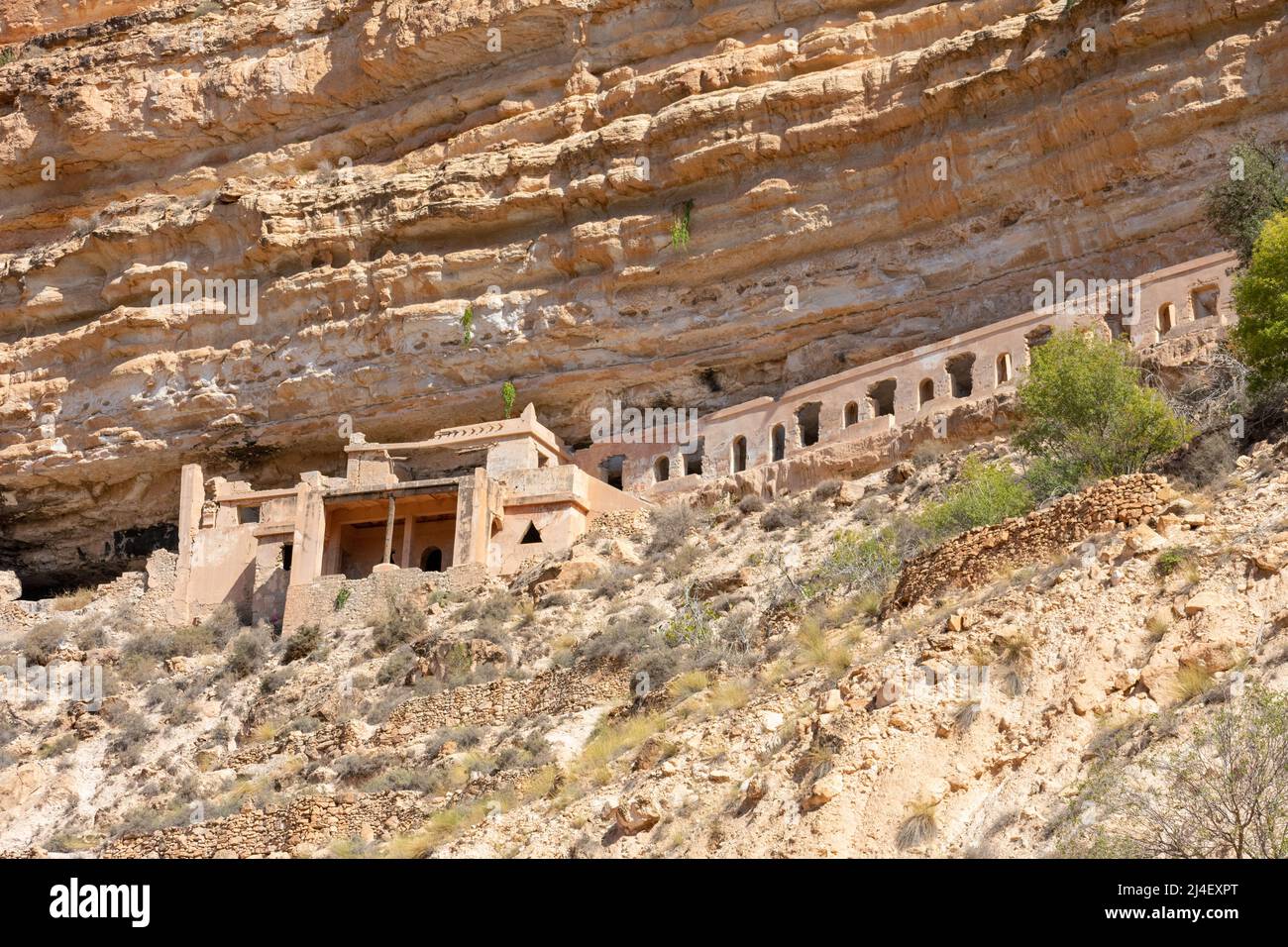 Vue panoramique depuis le canyon de Ghoufi dans la région d'Aures, Batna, Algérie Banque D'Images