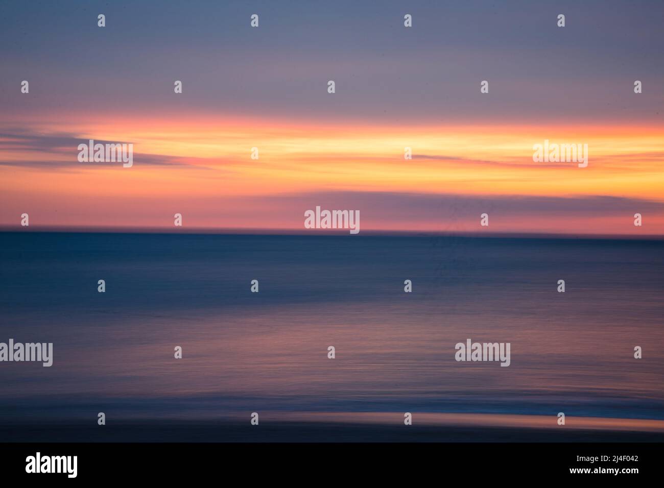 Plage de North Coogee, coucher de soleil, longue exposition Banque D'Images