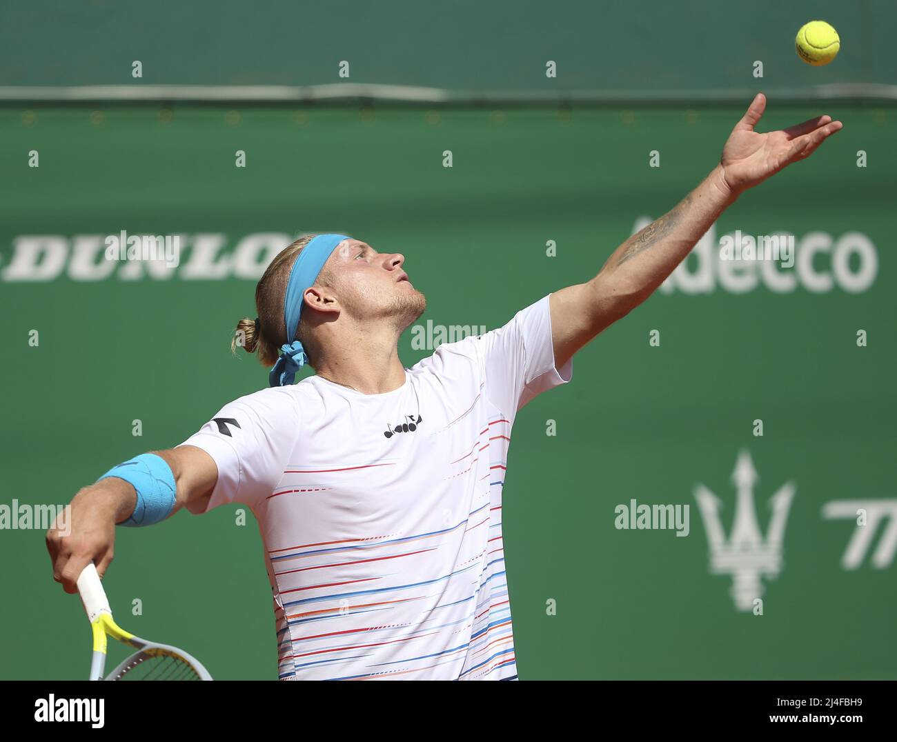 Alejandro Davidovich Fokina d'Espagne au cours du jour 5 du Rolex  Monte-Carlo Masters 2022, un tournoi ATP Masters 1000 le 14 avril 2022,  tenu au Monte-Carlo Country Club à Roquebrune-Cap-Martin, France -