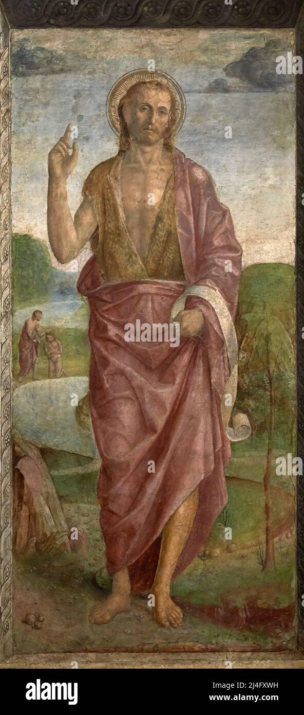 San Giovanni Battista - affresco staccato - Vincenzo Foppa - 1489 - Milan, Pinacoteca del Castello Sforzesco Banque D'Images
