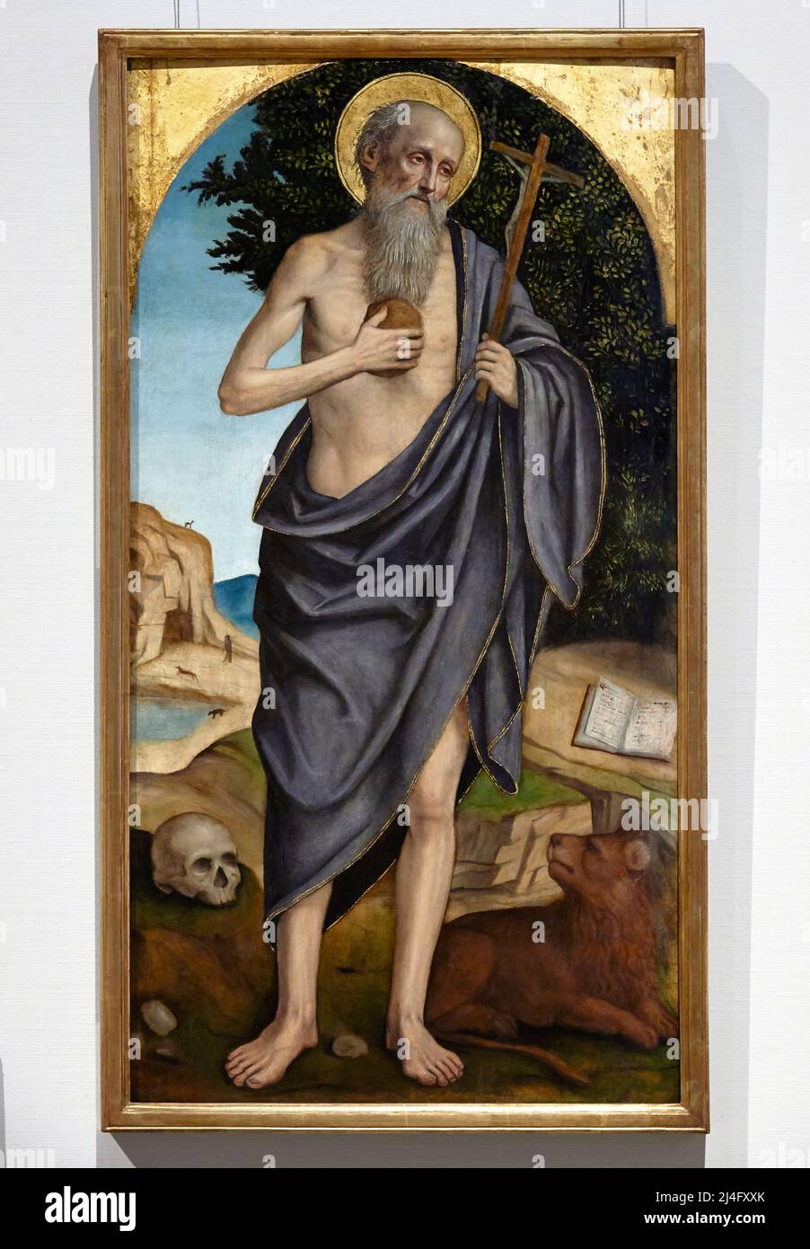 San Girolamo - tempera e olio su tavola - Ambrogio da Fossano detto Bergognone - 1453 - Milano, Pinacoteca del Castello Sforzesco Banque D'Images